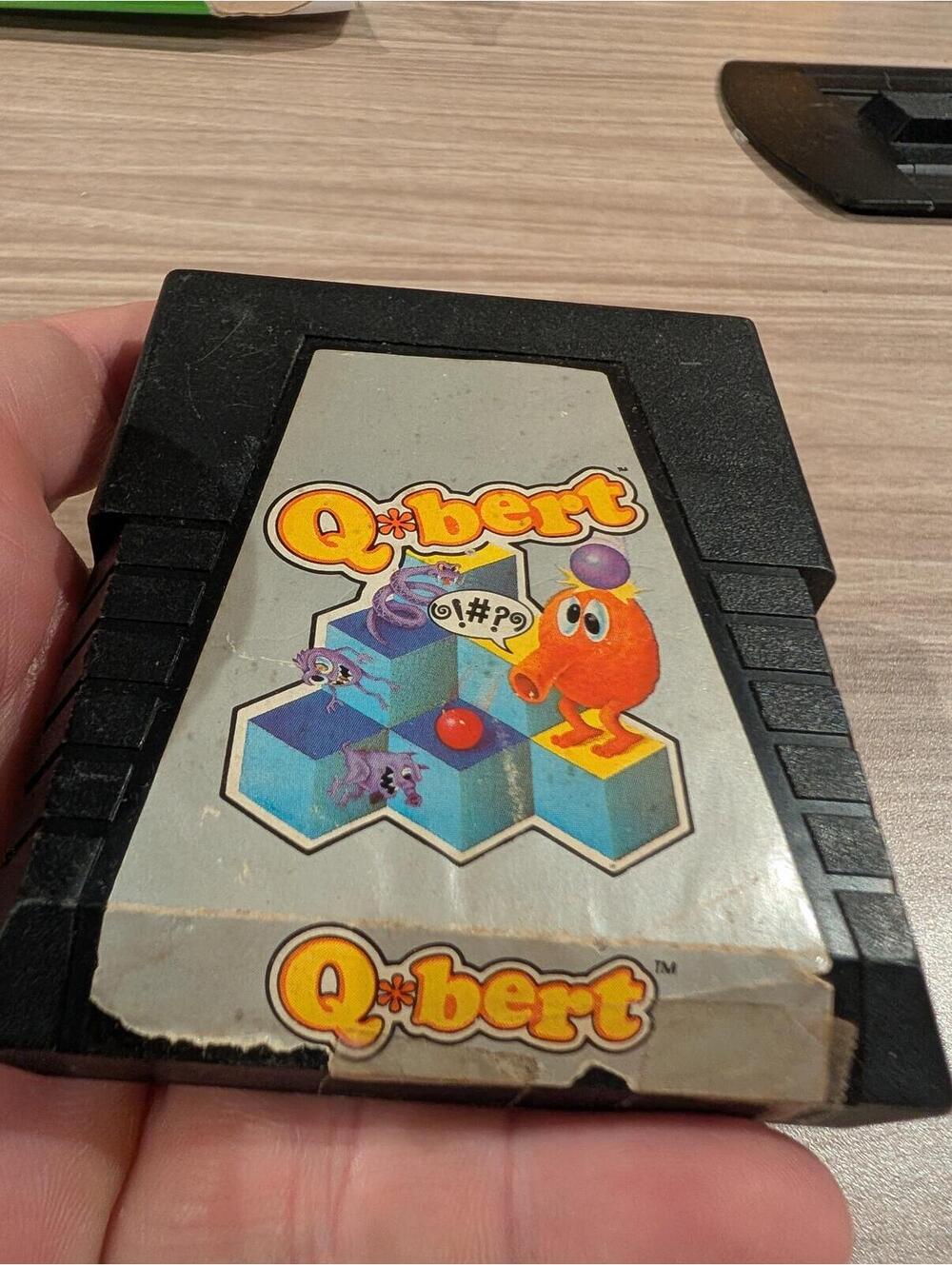 Q*bert Vintage Atari 2600 Game Cartridge